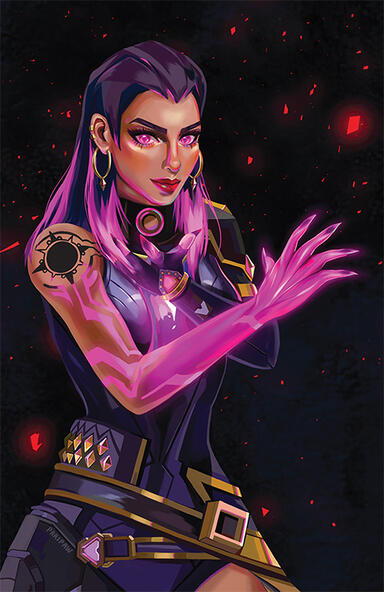 Holographic 11x17 print - VALORANT Reyna