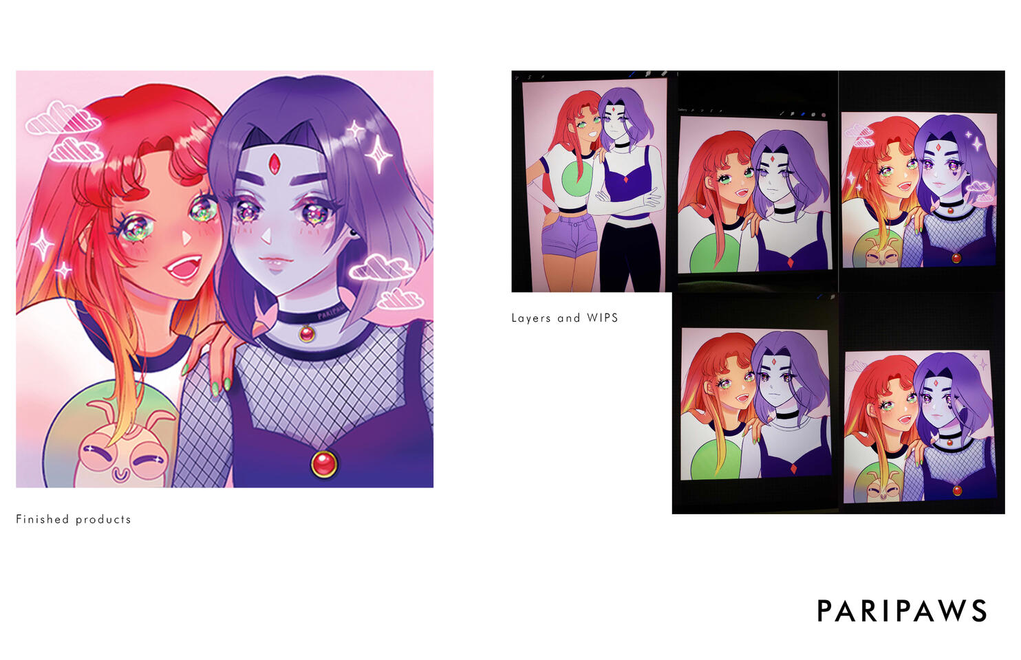 Starfire &amp; Raven - PARIPAWS