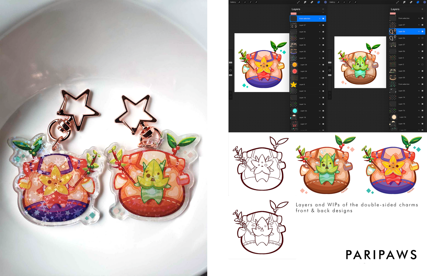 Legend of Zelda Korok Double-sided Charms - PARIPAWS